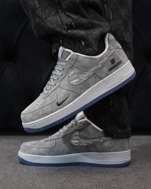 NIKE AIRFORCE CUSTOM UNDEFEATED GREY BLUE KEY CHAIN